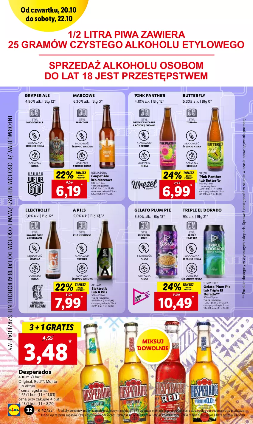 Gazetka promocyjna Lidl - GAZETKA - ważna 20.10 do 22.10.2022 - strona 35 - produkty: Desperados, Gin, Gra, LG, Piwa