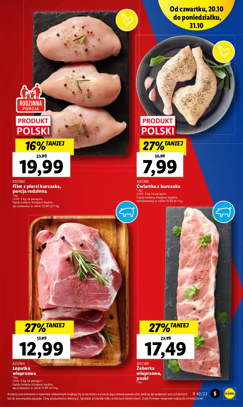 Gazetka promocyjna Lidl - GAZETKA - ważna 20.10 do 22.10.2022 - strona 5 - produkty: Filet z piersi kurczaka, Gra, Kurczak, Olej, Por