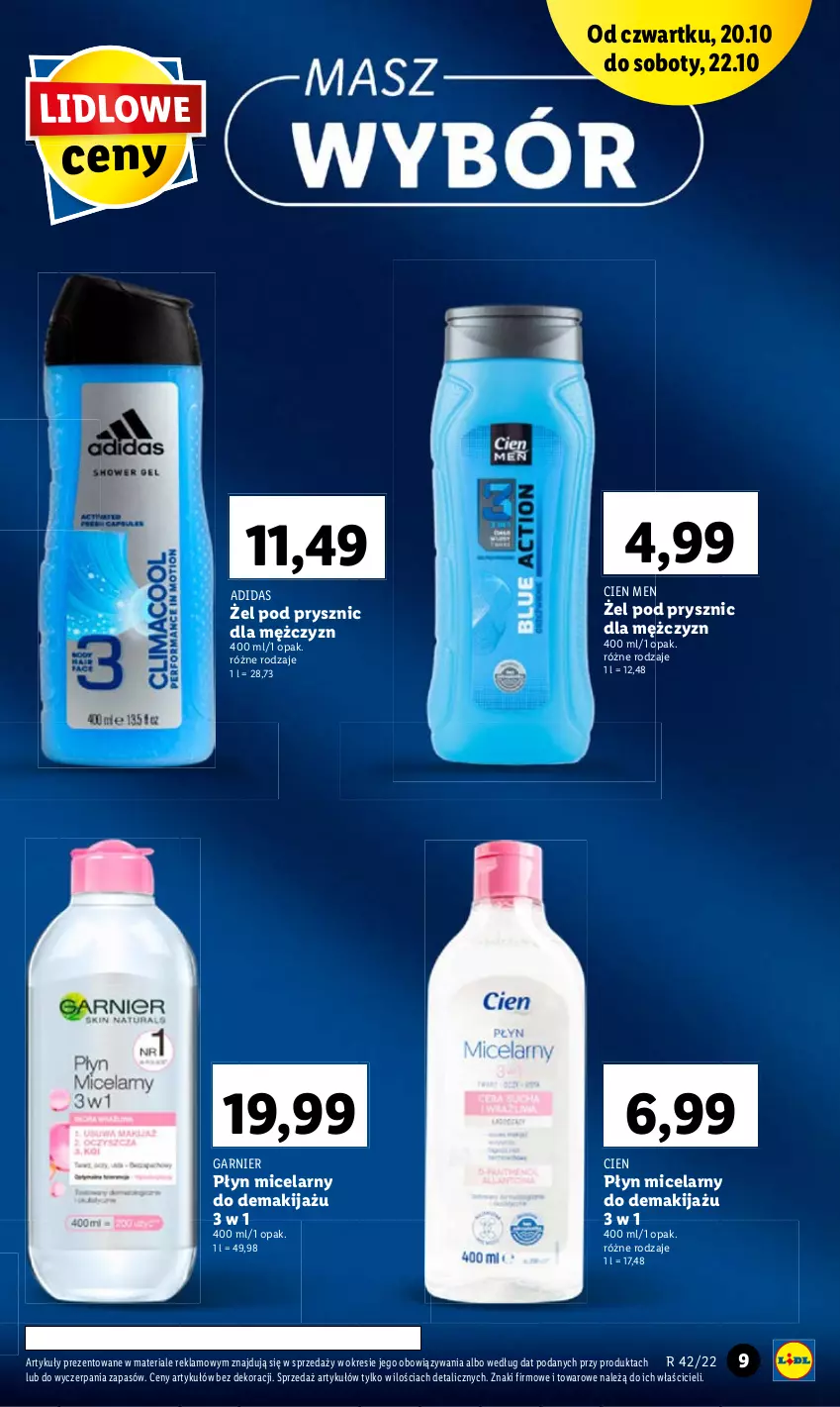 Gazetka promocyjna Lidl - GAZETKA - ważna 20.10 do 22.10.2022 - strona 9 - produkty: Adidas, Garnier