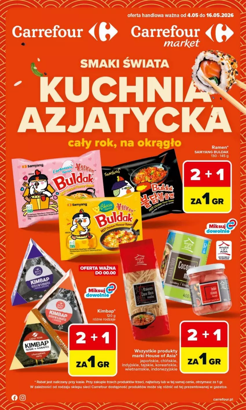 Gazetka promocyjna Carrefour - Gazetka Kuchnia azjatycka - ważna 04.05 do 16.05.2026 - strona 1 - produkty: House of Asia, Ser