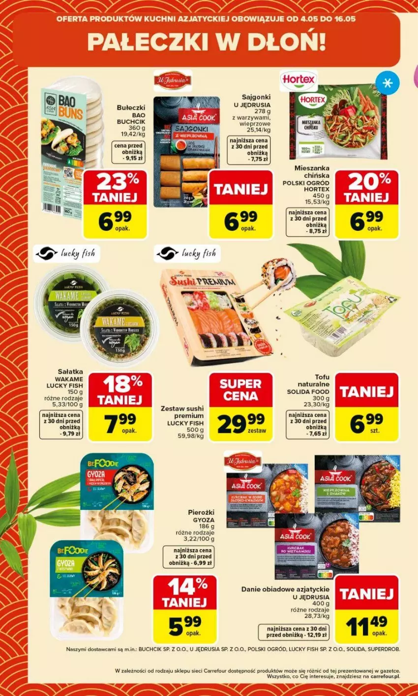 Gazetka promocyjna Carrefour - Gazetka Kuchnia azjatycka - ważna 04.05 do 16.05.2026 - strona 6 - produkty: Fa, Hortex, HP, Ogród, Sajgonki, Sałat, Sałatka, Sushi, Tofu