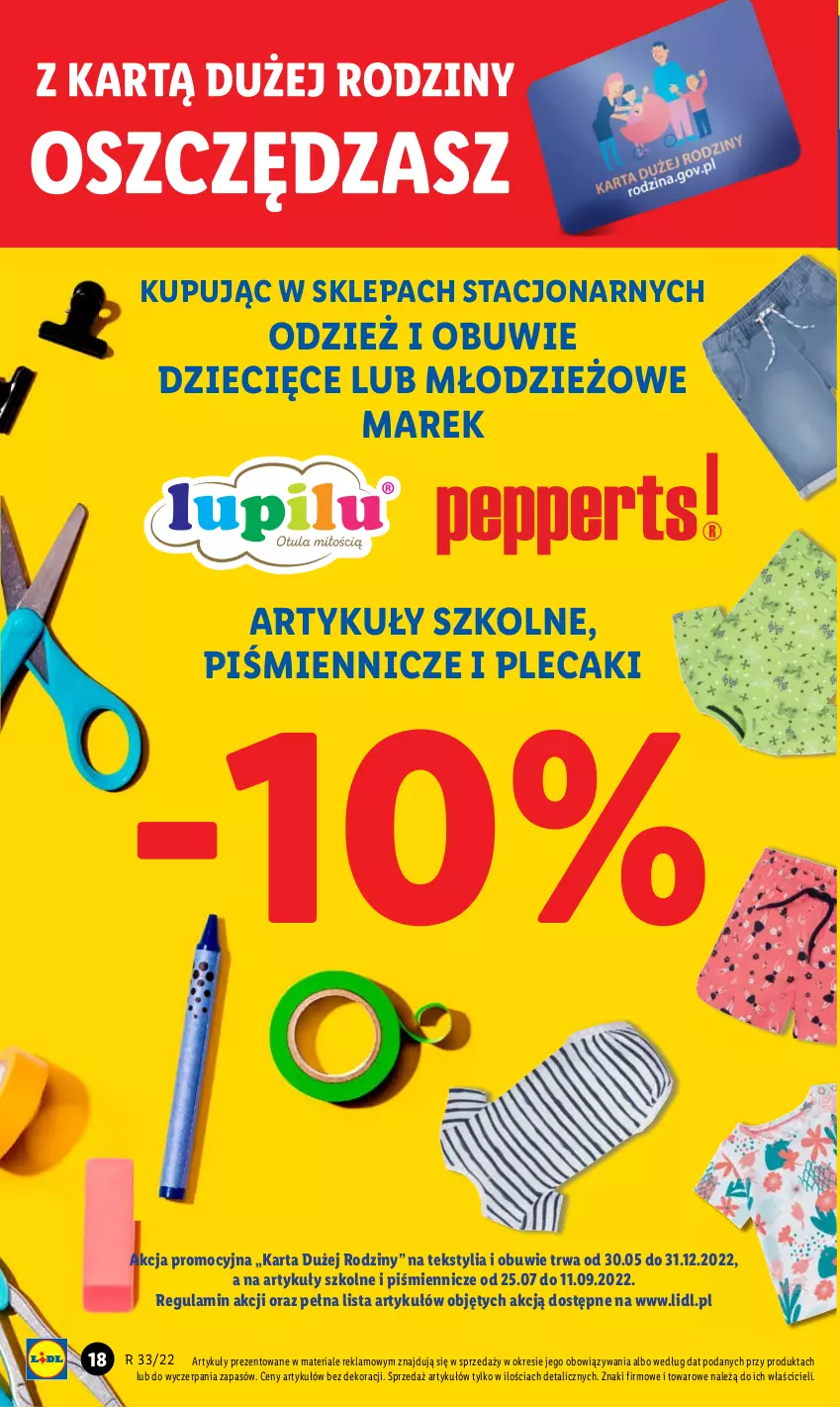 Gazetka promocyjna Lidl - GAZETKA - ważna 16.08 do 20.08.2022 - strona 20 - produkty: Dzieci, Obuwie, Plecak