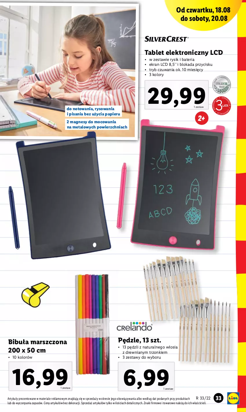 Gazetka promocyjna Lidl - GAZETKA - ważna 16.08 do 20.08.2022 - strona 35 - produkty: Bateria, Mars, Papier, Tablet