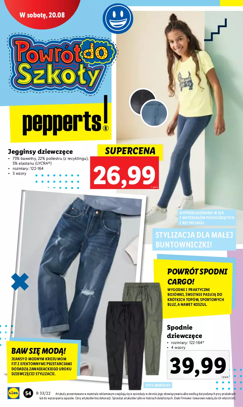 Gazetka promocyjna Lidl - GAZETKA - ważna 16.08 do 20.08.2022 - strona 56 - produkty: Gin, Kosz, Por, Spodnie, Sport, Top