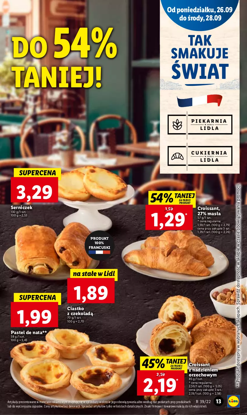 Gazetka promocyjna Lidl - GAZETKA - ważna 26.09 do 28.09.2022 - strona 15 - produkty: Croissant, Ser