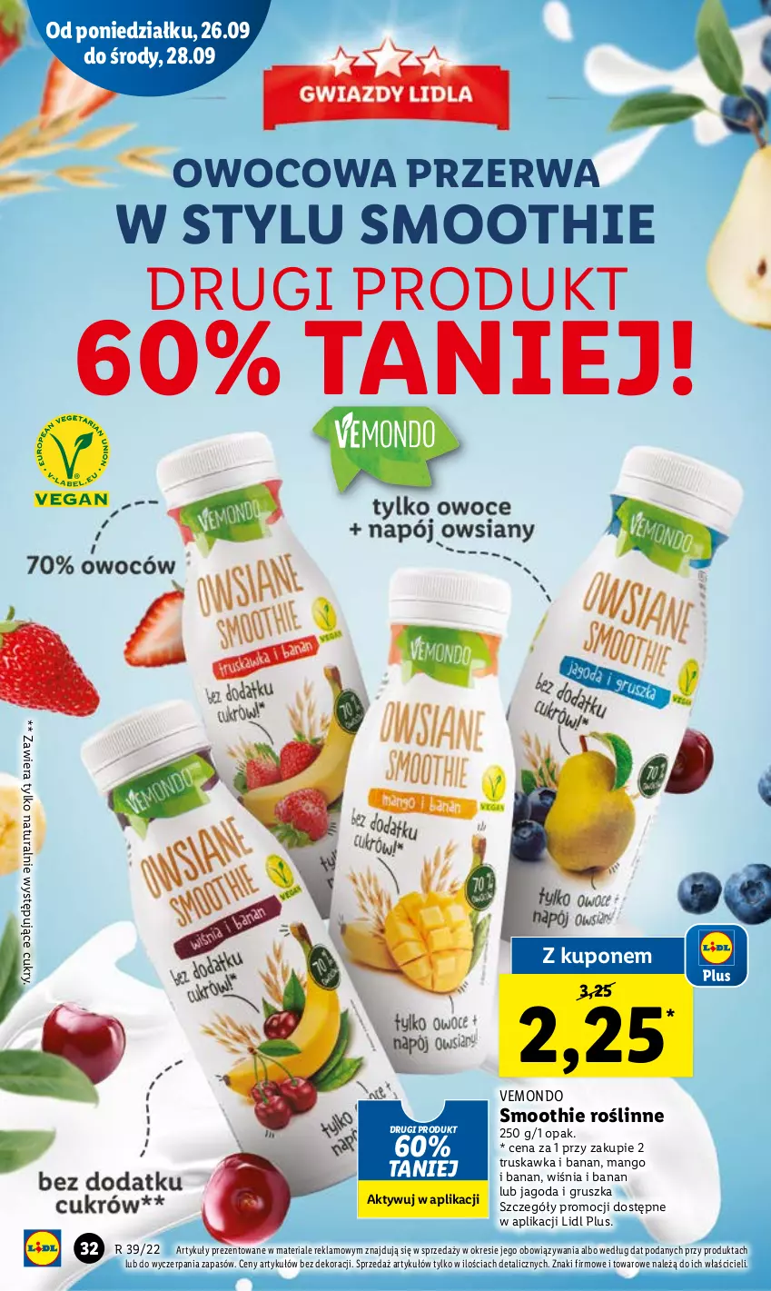 Gazetka promocyjna Lidl - GAZETKA - ważna 26.09 do 28.09.2022 - strona 34 - produkty: Mango, Smoothie