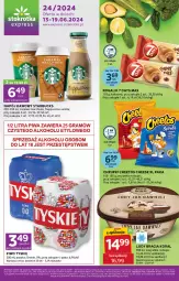 Gazetka promocyjna Stokrotka - Stokrotka Express - Gazetka - ważna od 19.06 do 19.06.2024 - strona 1 - produkty: Piwo, Cheetos, Warzywa, Ser, Chia, Tyskie, Chrupki, Lody, 7 Days, Rogal, Owoce, Kakao, Napój, Mięso, Fa