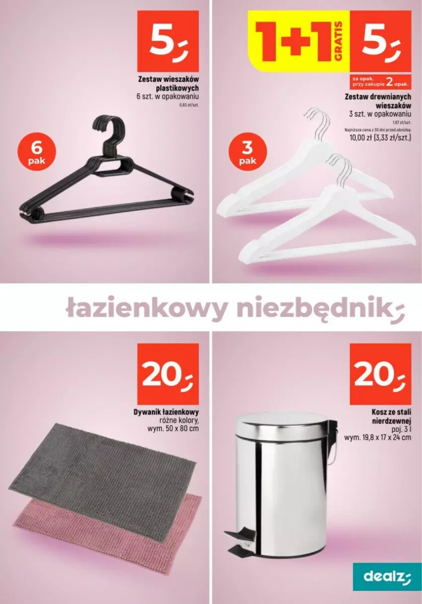 Gazetka promocyjna Dealz - ważna 16.09 do 21.09.2024 - strona 3 - produkty: Dywan, Dywanik, Dywanik łazienkowy, Kosz, Wieszak