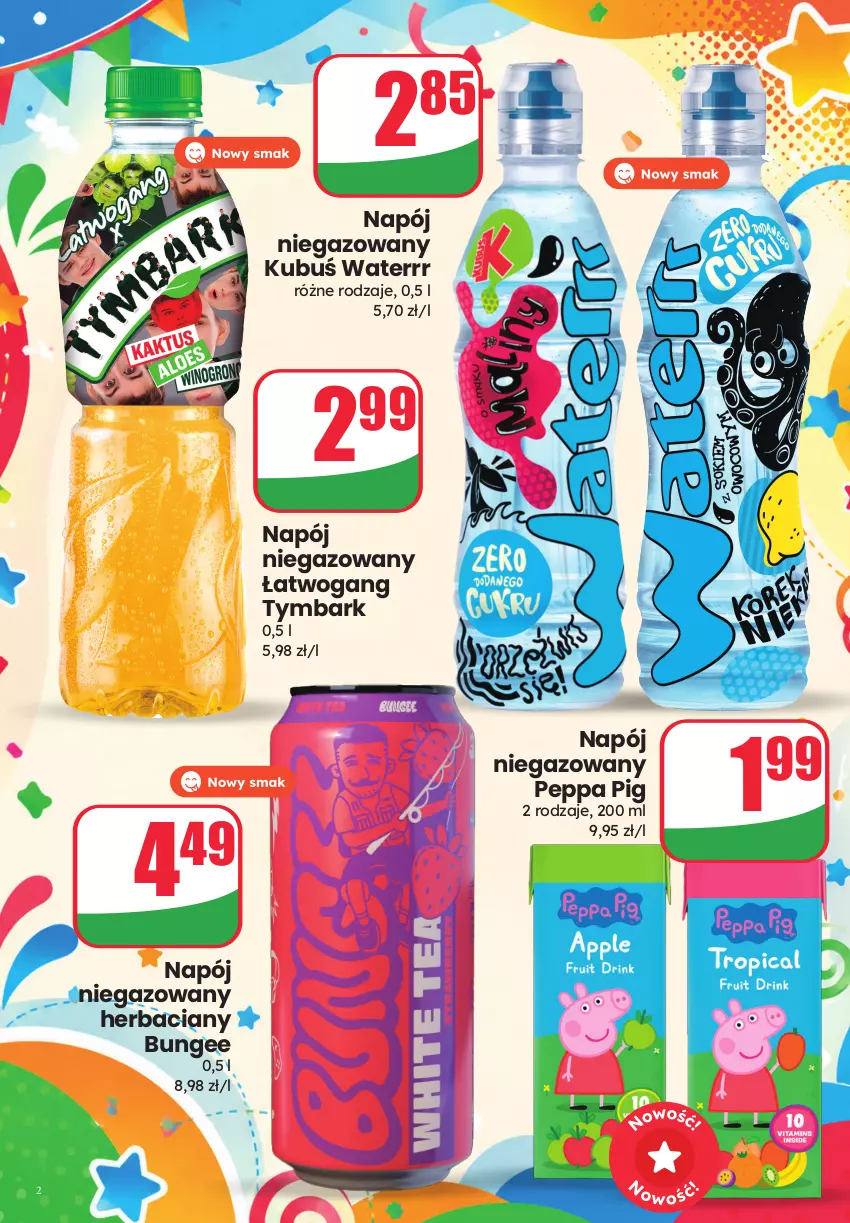 Gazetka promocyjna Dino - Katalog - Dzień Dziecka 2026 - ważna 27.05 do 01.06.2026 - strona 2 - produkty: Kubuś, Kubuś Waterrr, Napój, Napój niegazowany, Tymbark
