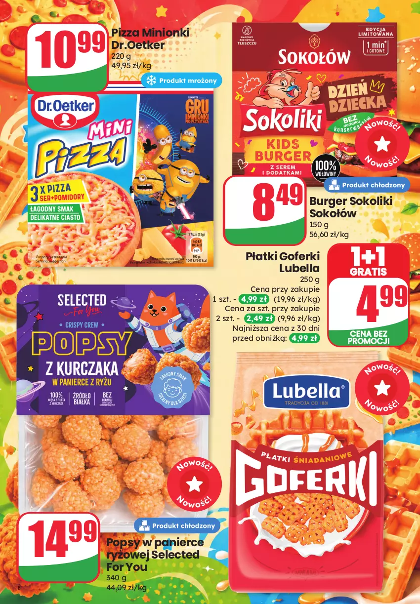 Gazetka promocyjna Dino - Katalog - Dzień Dziecka 2026 - ważna 27.05 do 01.06.2026 - strona 8 - produkty: Bell, Bella, Burger, Gra, Lubella, Pizza, Ryż, Sok, Sokołów