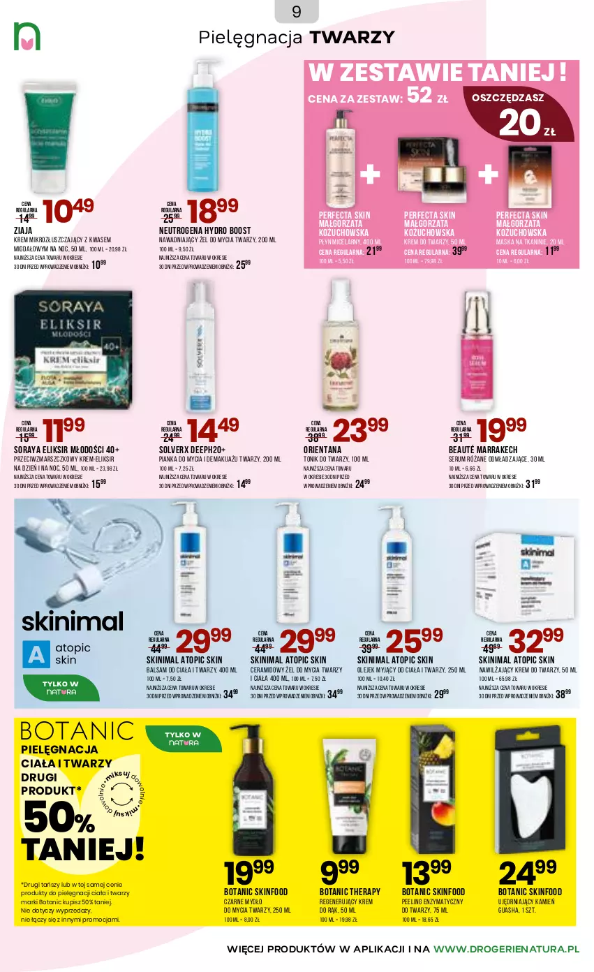 Gazetka promocyjna Drogerie Natura - Gazetka Drogerie Natura - ważna 05.03 do 17.03.2026 - strona 9 - produkty: Balsam do ciała, Krem do rąk, Krem do twarzy, Makijaż, Mars, Maska, Mydło, Neutrogena, Olej, Peeling, Perfecta, Płyn micelarny, Róża, Rum, Ser, Serum, SKINFOOD, Tonik, Tonik do twarzy, Top, Ziaja