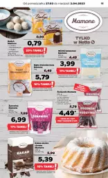 Gazetka promocyjna Netto - Artykuły spożywcze - Gazetka - ważna od 02.04 do 02.04.2023 - strona 11 - produkty: Wiórki kokosowe, Mąka, Rodzynki, Kakao, Budyń, Kokos