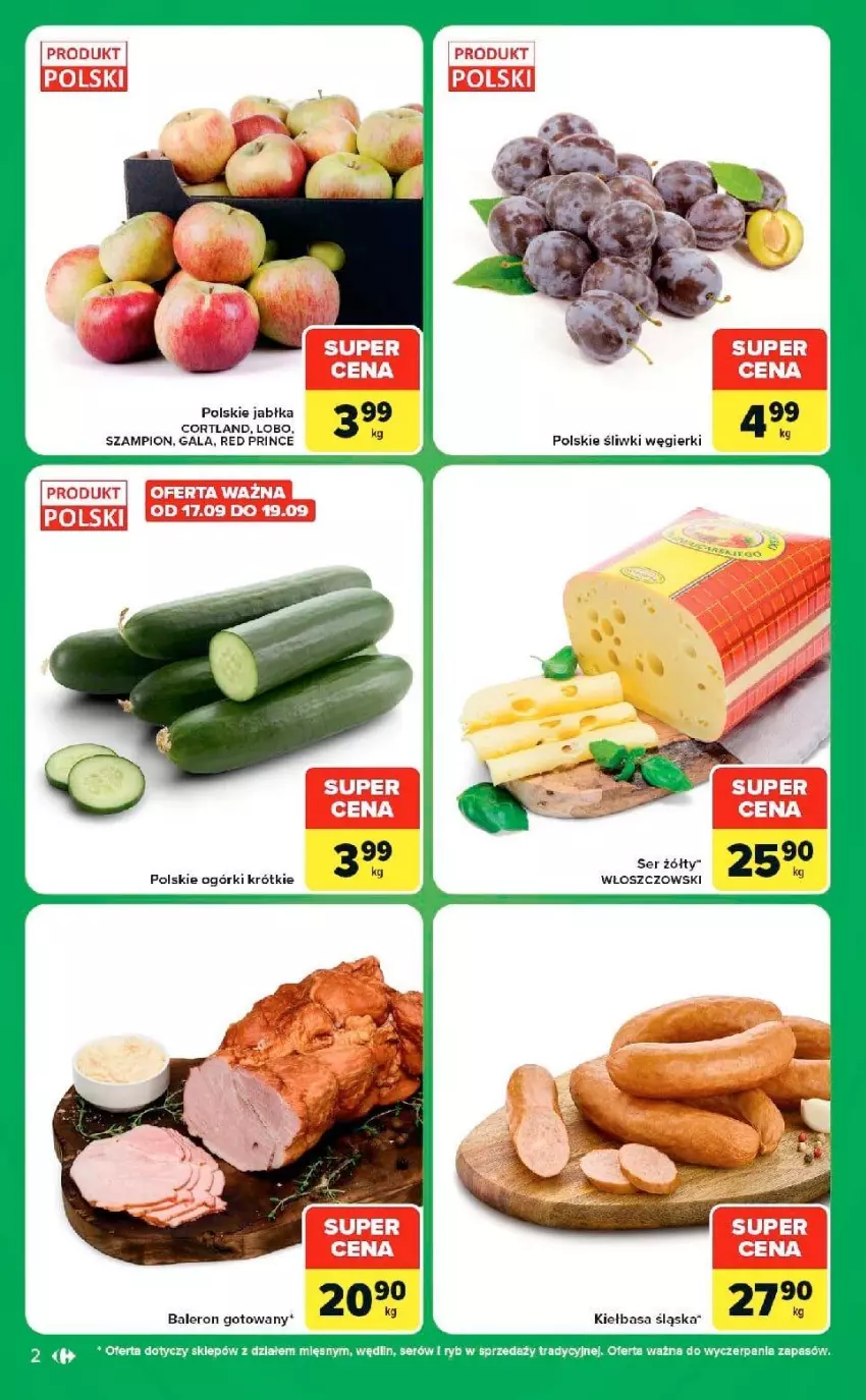 Gazetka promocyjna Carrefour - Gazetka Express w SUMIE ekspresowe zakupy - ważna 15.09 do 21.09.2026 - strona 2 - produkty: Grunt, Jabłka, Ser, Szampion, Włoszczowski