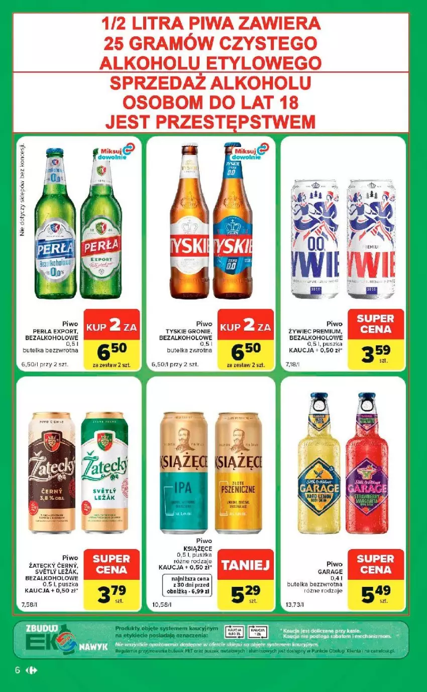 Gazetka promocyjna Carrefour - Gazetka Express w SUMIE ekspresowe zakupy - ważna 15.09 do 21.09.2026 - strona 6 - produkty: Kasia, Książęce, Perła, Piwa, Piwo, Por, Tyskie