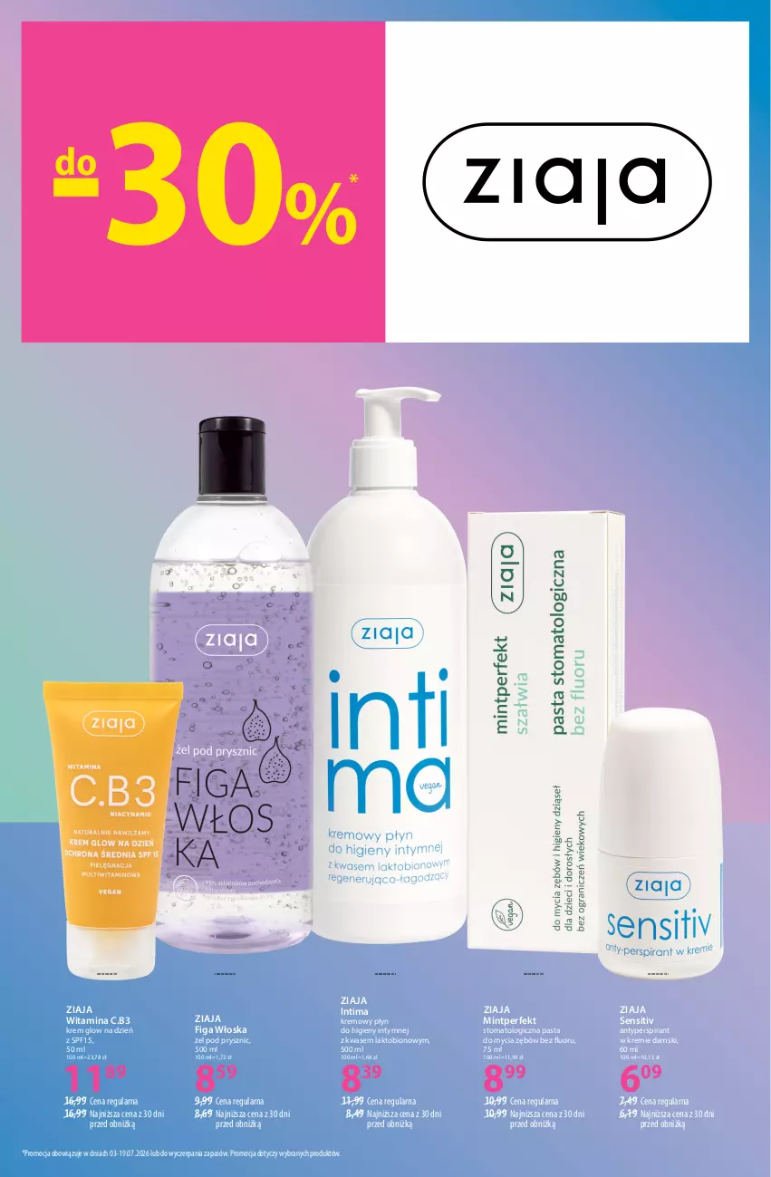 Gazetka promocyjna Hebe - Gazetka - ważna 03.07 do 03.08.2026 - strona 18 - produkty: Antyperspirant, Płyn do higieny intymnej, Ziaja