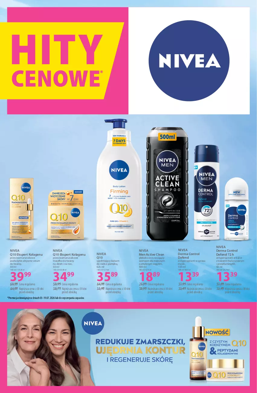 Gazetka promocyjna Hebe - Gazetka - ważna 03.07 do 03.08.2026 - strona 8 - produkty: Antyperspirant, Balsam do ciała, Control, Kolagen, Mars, Nivea, Nivea Men, Nivea Q10, Rum, Ser, Serum, Serum do twarzy, Szampon