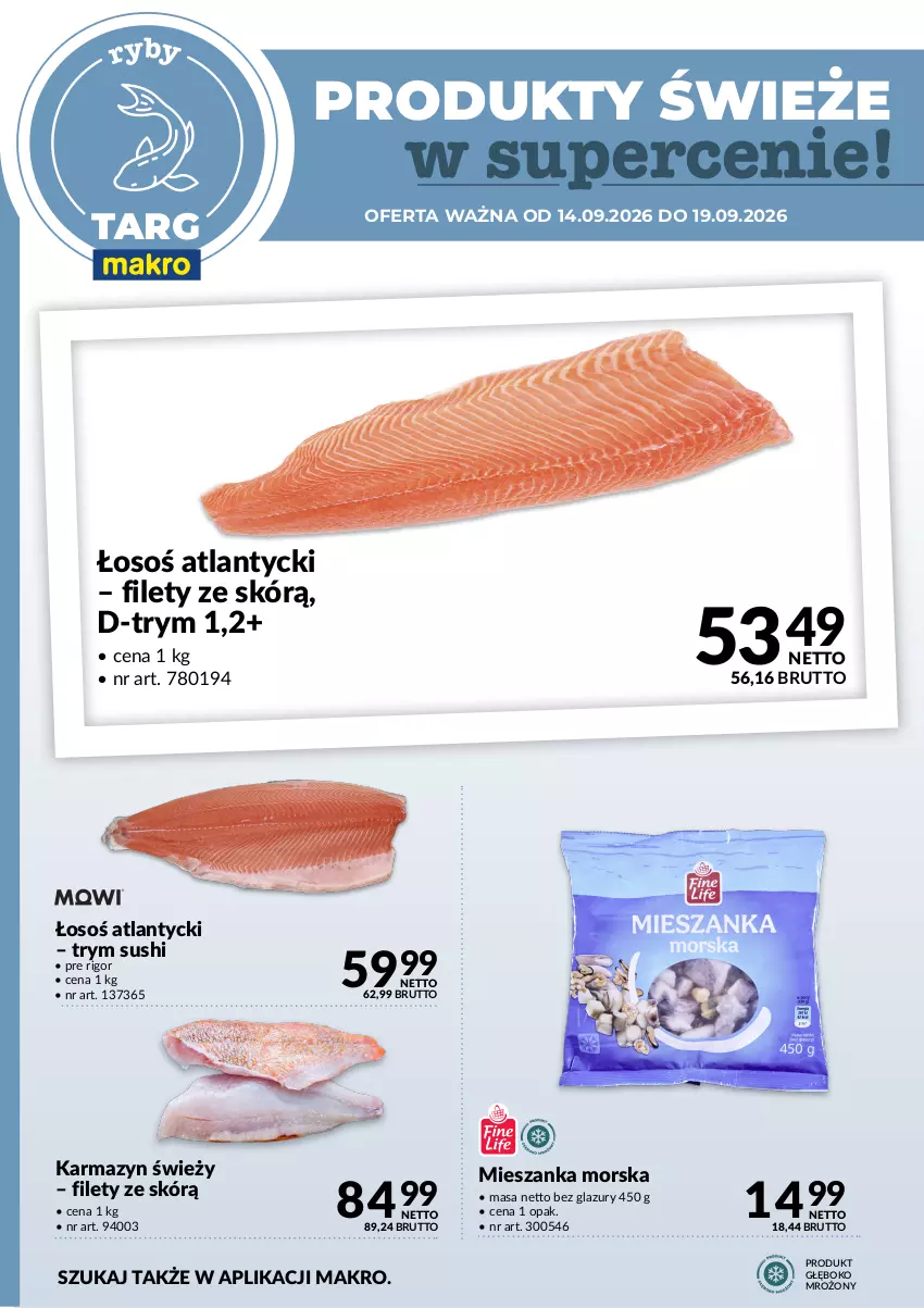 Gazetka promocyjna Makro - Targ MAKRO - oferta świeża w super cenach! - ważna 12.09 do 19.09.2026 - strona 4 - produkty: Lazur, Mieszanka morska, Sushi