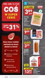 Gazetka promocyjna Aldi - Pełny katalog - Gazetka - ważna od 17.09 do 17.09.2022 - strona 4 - produkty: Sok, Parówki, Parówki z szynki, Pasztet, Lodówka