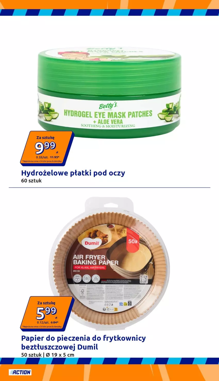 Gazetka promocyjna Action - Gazetka tydzień 36 2026 - ważna 02.09 do 08.09.2026 - strona 34 - produkty: Aloe vera, Bell, Hydrożelowe płatki pod oczy, Papier, Papier do pieczenia, Piec