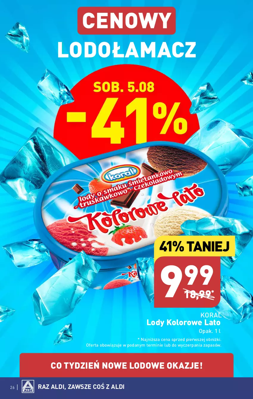 Gazetka promocyjna Aldi - Pełna oferta - ważna 31.07 do 05.08.2023 - strona 26 - produkty: Lody