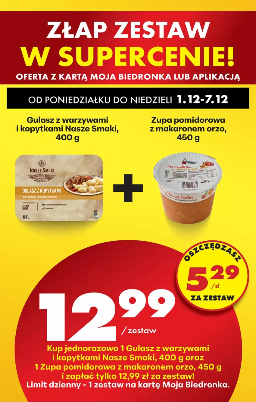 Gazetka promocyjna Biedronka - Od Poniedziałku - ważna 01.12 do 06.12.2025 - strona 28 - produkty: Kopytka, Makaron, Warzywa, Zupa, Zupa pomidorowa