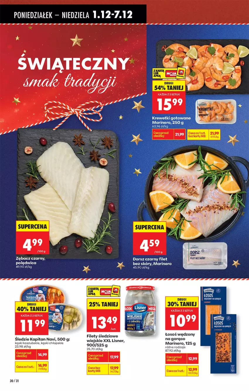 Gazetka promocyjna Biedronka - Od Poniedziałku - ważna 01.12 do 06.12.2025 - strona 44 - produkty: Dorsz, Krewetki, Lisner