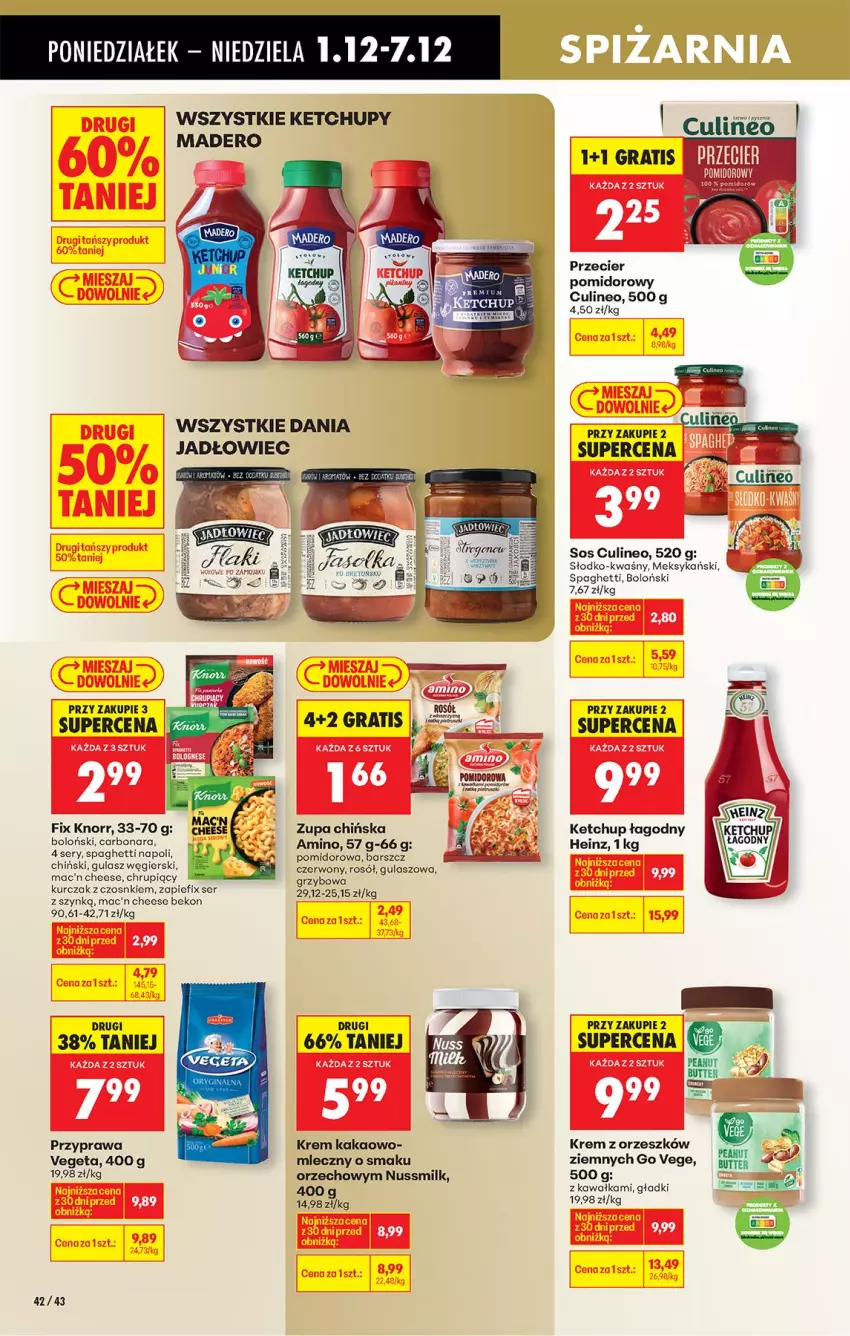 Gazetka promocyjna Biedronka - Od Poniedziałku - ważna 01.12 do 06.12.2025 - strona 56 - produkty: Beko, Gra, Heinz, Kakao, Kawa, Ketchup, Knorr, Kurczak, Rosół, Ser, Sos, Spaghetti, Vegeta, Zupa