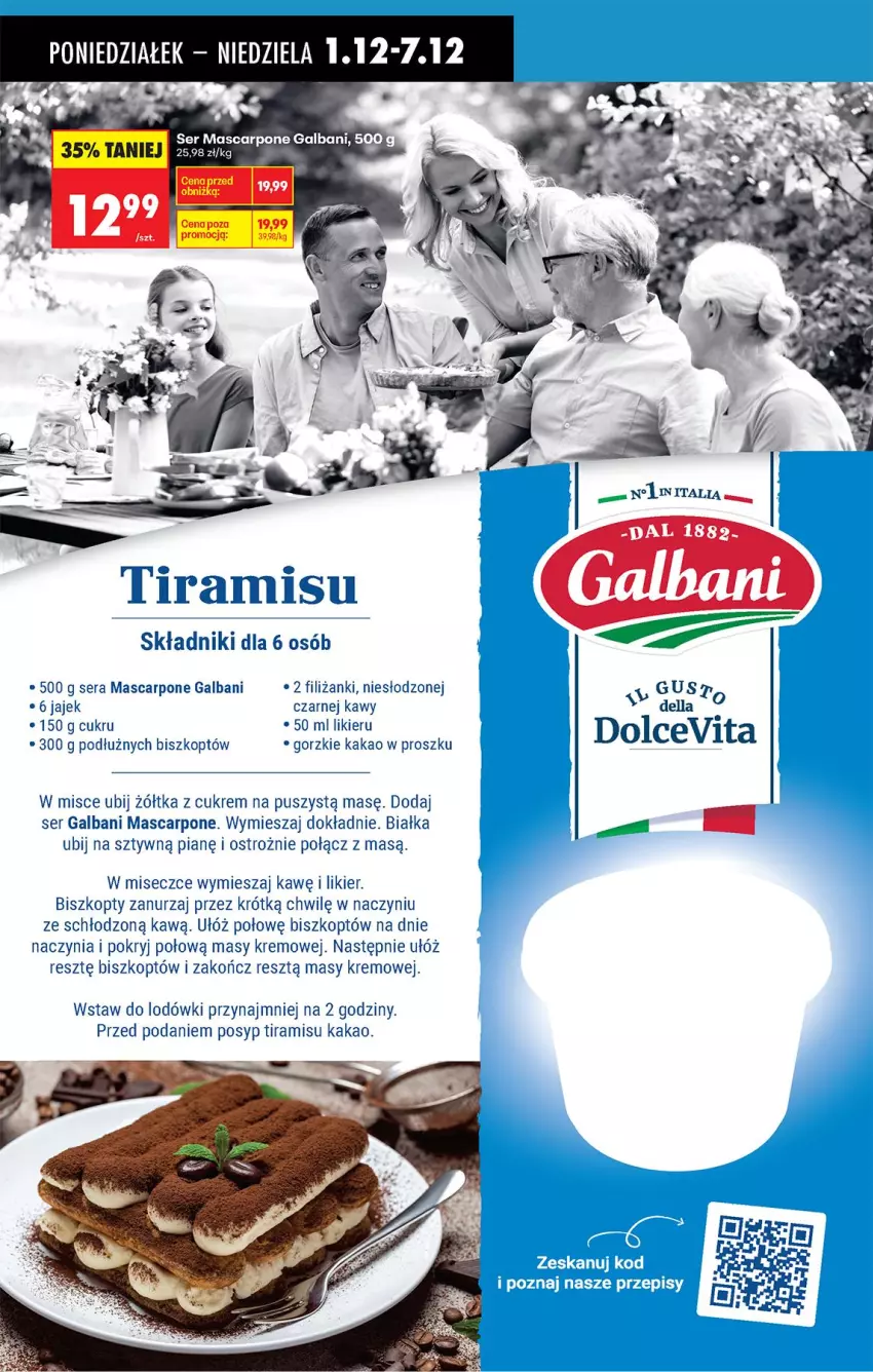 Gazetka promocyjna Biedronka - Od Poniedziałku - ważna 01.12 do 06.12.2025 - strona 64 - produkty: Biszkopty, Dell, Fa, Galbani, Kakao, Likier, Mascarpone, Ser