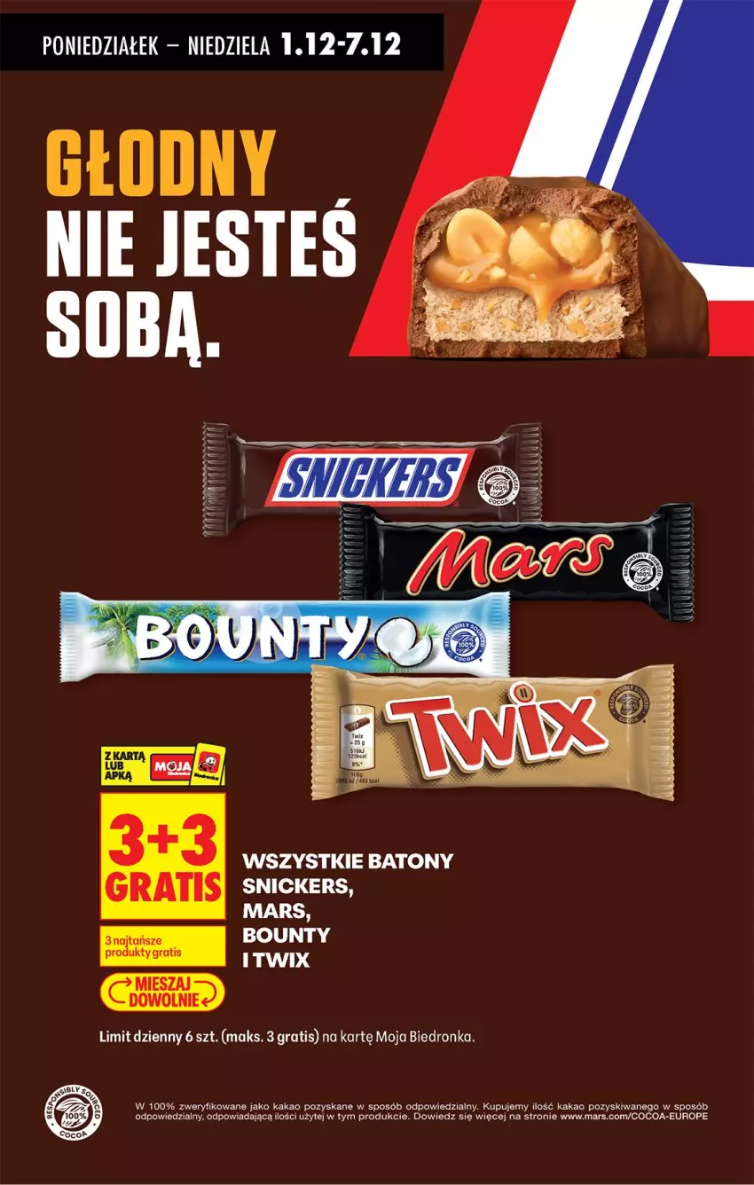 Gazetka promocyjna Biedronka - Od Poniedziałku - ważna 01.12 do 06.12.2025 - strona 65 - produkty: Baton, Bounty, Gra, Kakao, Mars, Snickers, Twix