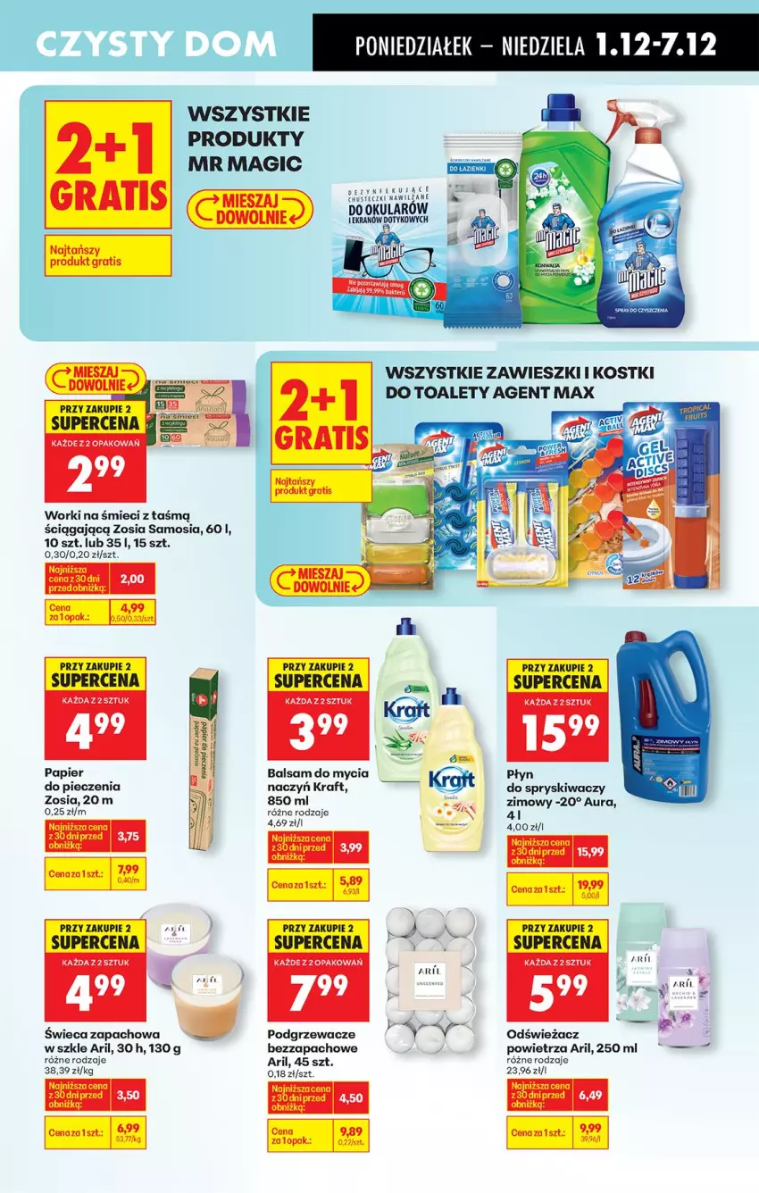 Gazetka promocyjna Biedronka - Od Poniedziałku - ważna 01.12 do 06.12.2025 - strona 79 - produkty: Chusteczki, Fa, Gra, Odol, Papier, Papier do pieczenia, Piec, Płyn do spryskiwaczy, Podgrzewacze, Por, Top, Worki na śmiec, Worki na śmieci, Zawieszki