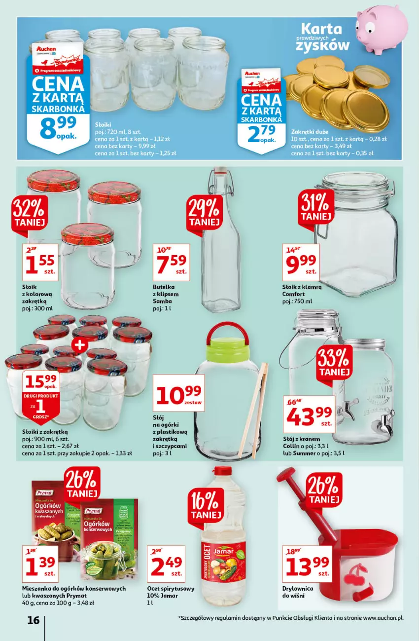 Gazetka promocyjna Auchan - Letnie przyjemności Hipermarkety - ważna 04.06 do 09.06.2021 - strona 16 - produkty: Ocet, Prymat, Ser