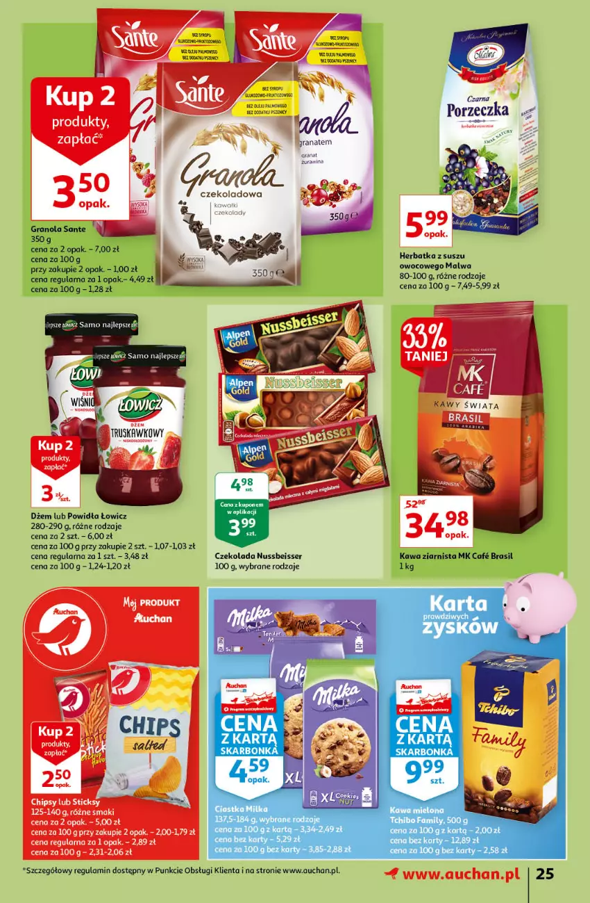 Gazetka promocyjna Auchan - Letnie przyjemności Hipermarkety - ważna 04.06 do 09.06.2021 - strona 25 - produkty: Czekolada, Fa, Gra, Granat, Granola, Por, Sante, Ser, Syrop