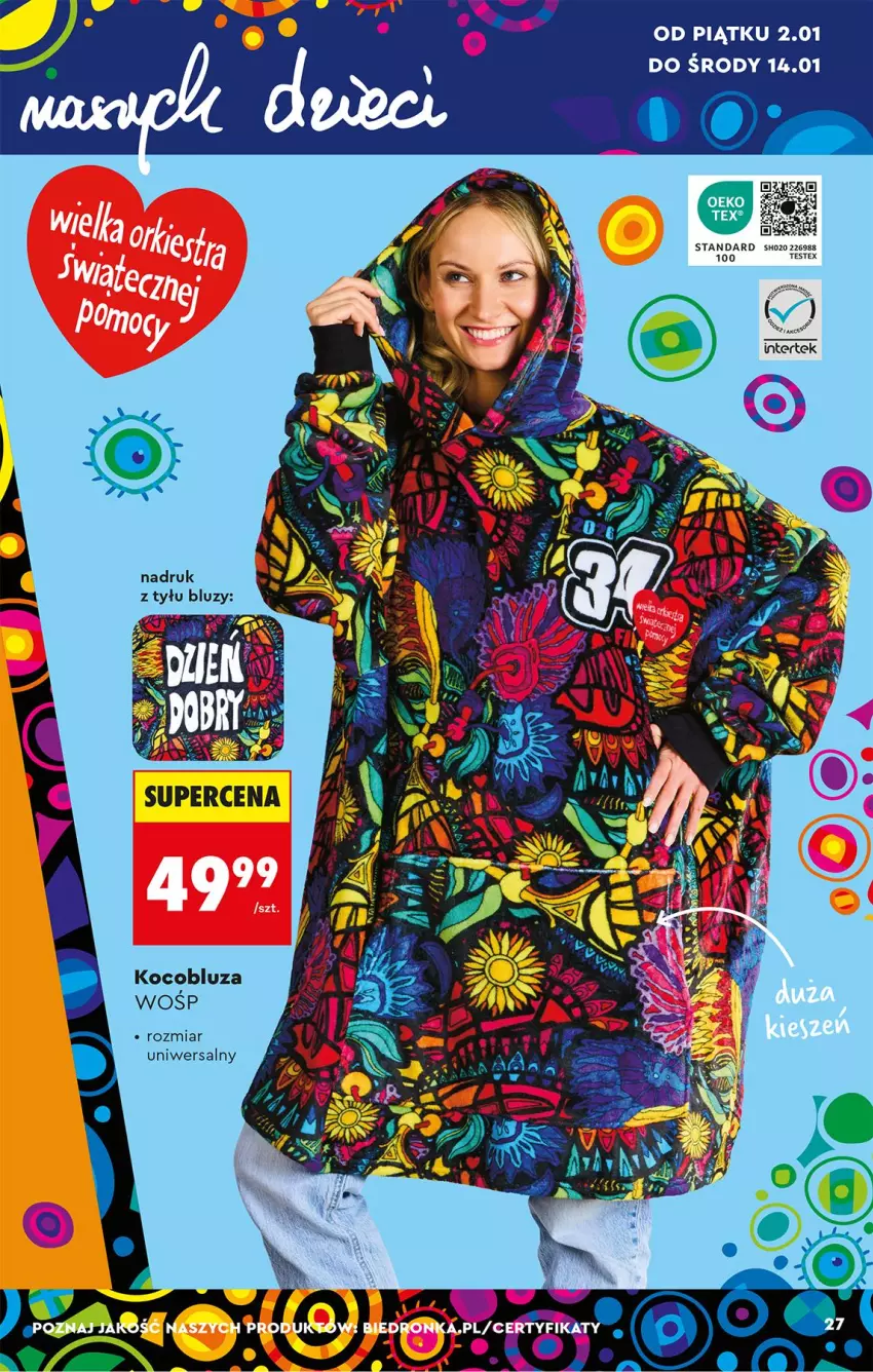 Gazetka promocyjna Biedronka - Okazje Tygodnia - ważna 29.12.2025 do 10.01.2026 - strona 31 - produkty: Bluza, Koc