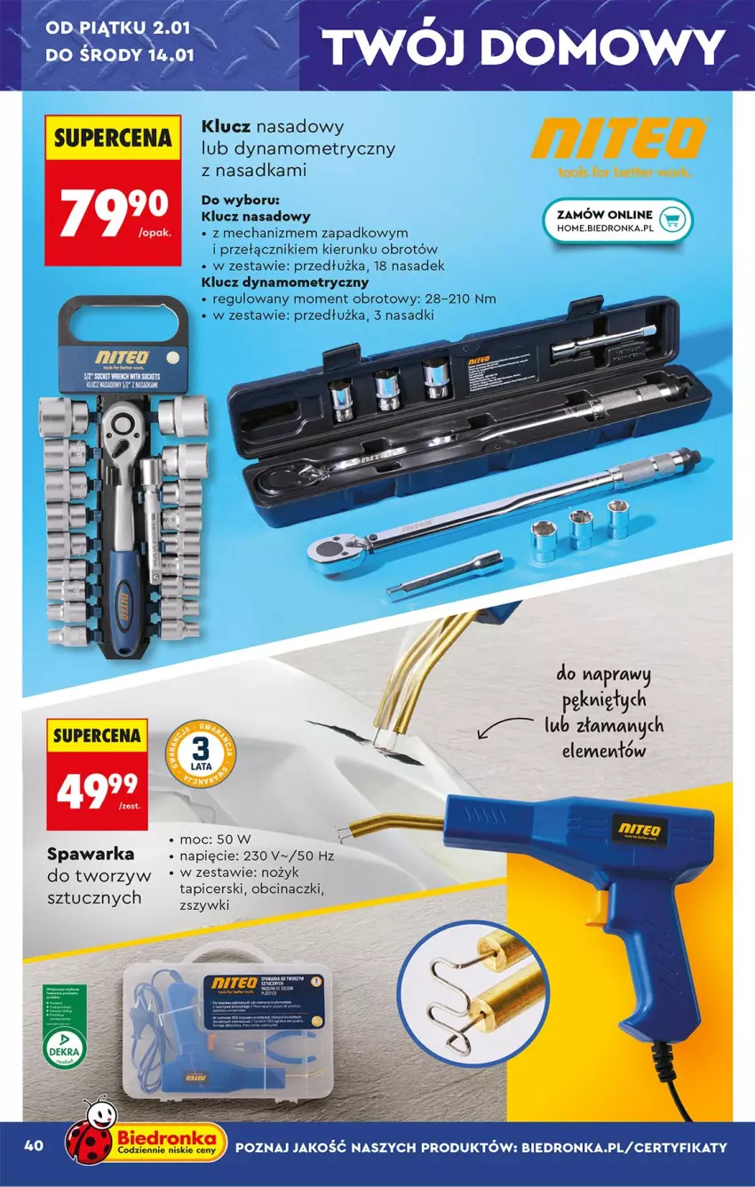 Gazetka promocyjna Biedronka - Okazje Tygodnia - ważna 29.12.2025 do 10.01.2026 - strona 43 - produkty: Noż, Warka