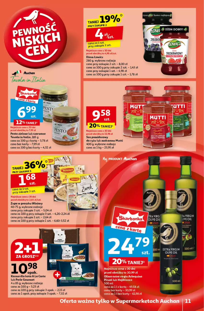 Gazetka promocyjna Auchan - Pewność Niskich Cen Supermarket - ważna 10.10 do 16.10.2024 - strona 11 - produkty: Dżem, Gin, Makaron, Pesto, Ryż, Sos, Sos pomidorowy, Winiary, Zupa