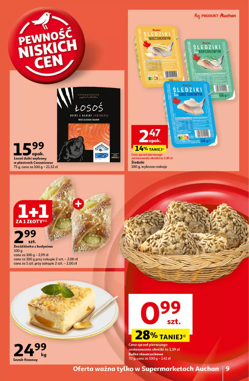 Gazetka promocyjna Auchan - Pewność Niskich Cen Supermarket - ważna 10.10 do 16.10.2024 - strona 9 - produkty: Mus, Ser