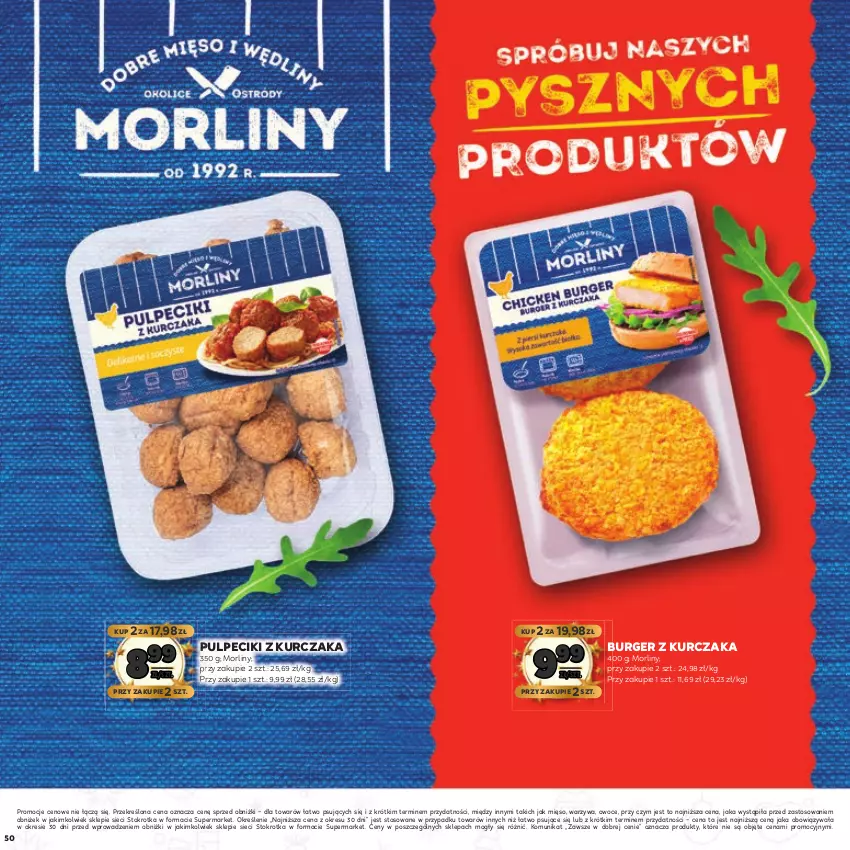 Gazetka promocyjna Stokrotka - Mikołajki - ważna 21.11.2023 do 11.12.2024 - strona 50 - produkty: Burger, Kurczak, Mięso, Morliny, Owoce, Warzywa