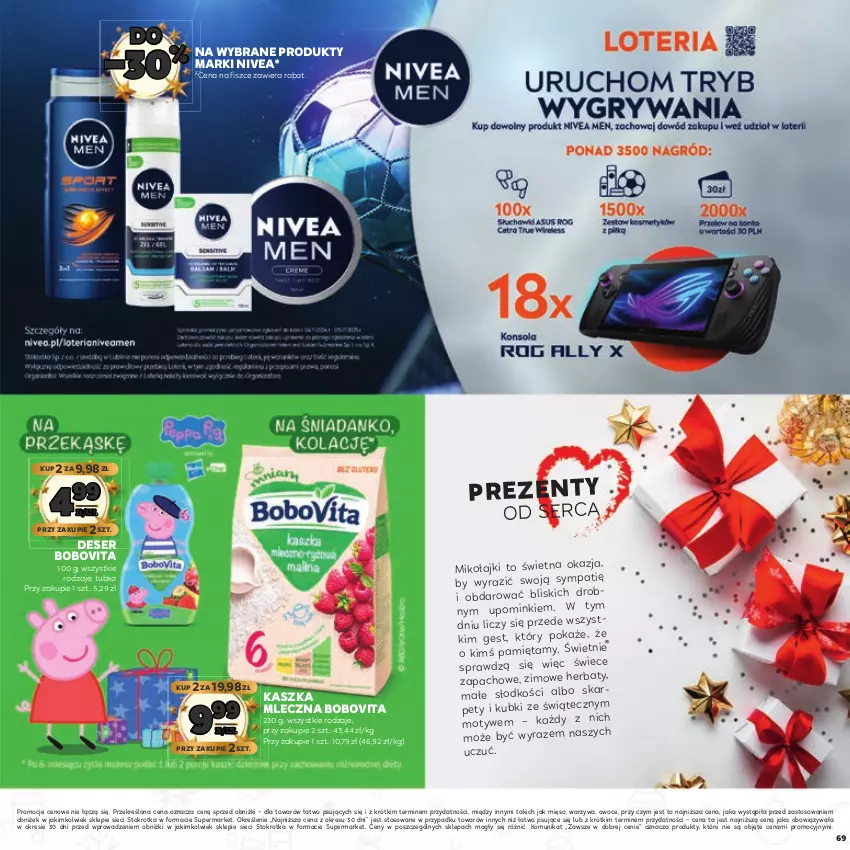 Gazetka promocyjna Stokrotka - Mikołajki - ważna 21.11.2023 do 11.12.2024 - strona 69 - produkty: BoboVita, Deser, Mięso, Nivea, Owoce, Ser, Warzywa