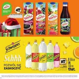 Gazetka promocyjna Stokrotka - Mikołajki - Gazetka - ważna od 11.12 do 11.12.2024 - strona 56 - produkty: Warzywa, Sok, Por, Schweppes, Owoce, Napój, Mięso, Nektar, Hortex