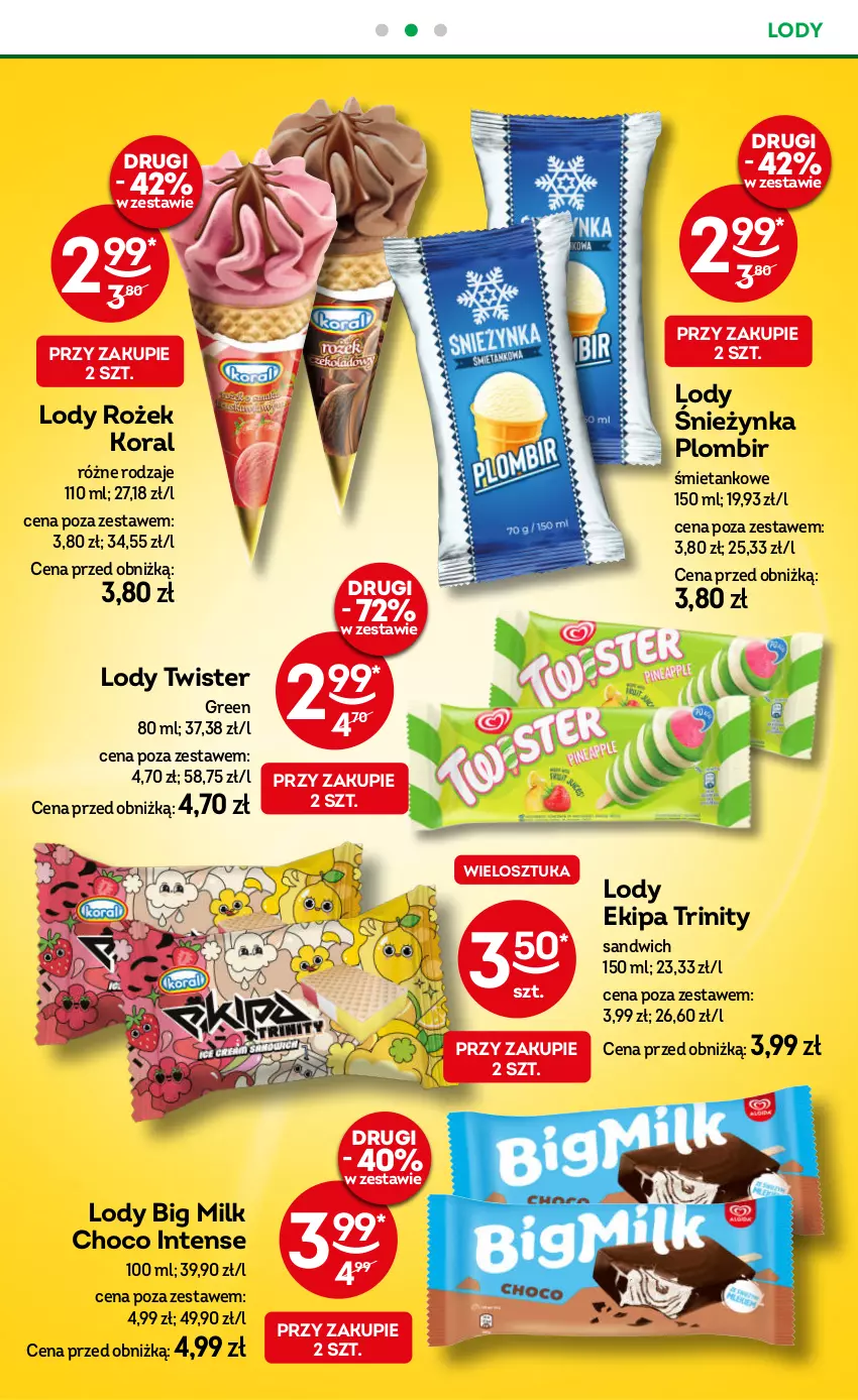 Gazetka promocyjna Żabka - ważna 23.04 do 06.05.2025 - strona 37 - produkty: Big Milk, Lody
