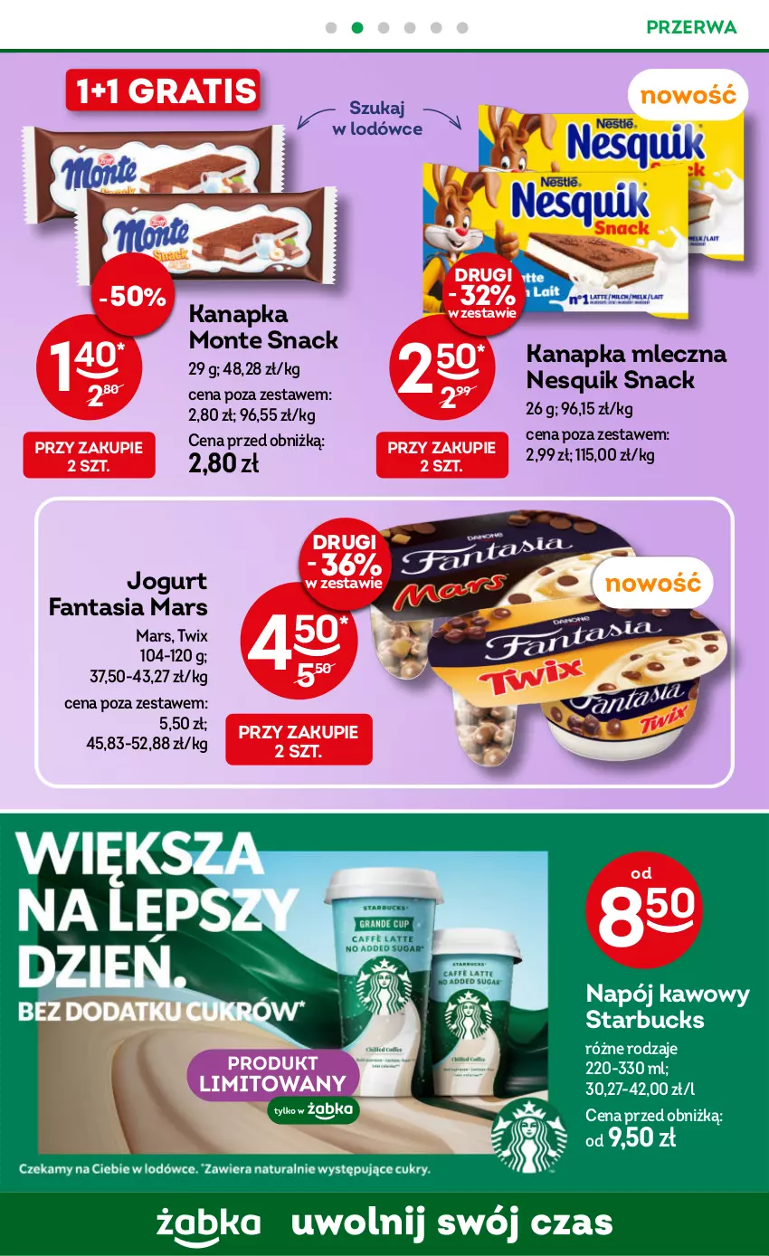 Gazetka promocyjna Żabka - ważna 23.04 do 06.05.2025 - strona 67 - produkty: Fa, Fanta, Gra, Jogurt, Mars, Monte, Napój, Nesquik, Twix