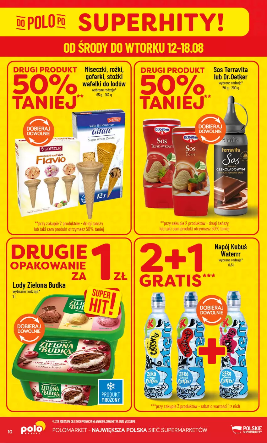 Gazetka promocyjna PoloMarket - Gazetka POLOmarket - ważna 12.08 do 18.08.2026 - strona 10 - produkty: Kubuś, Kubuś Waterrr, Lody, Napój, Sos, Zielona Budka