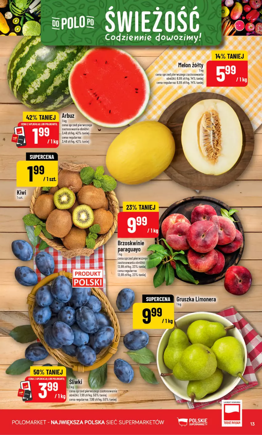 Gazetka promocyjna PoloMarket - Gazetka POLOmarket - ważna 12.08 do 18.08.2026 - strona 13 - produkty: Brzoskwinie, Melon