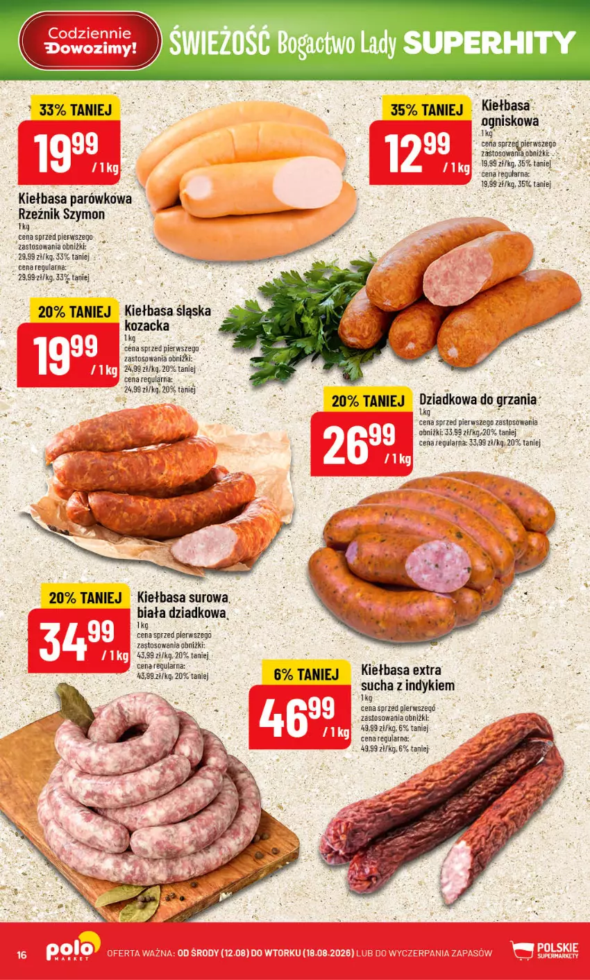 Gazetka promocyjna PoloMarket - Gazetka POLOmarket - ważna 12.08 do 18.08.2026 - strona 16 - produkty: Gra, Kiełbasa
