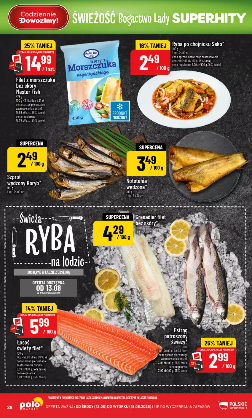 Gazetka promocyjna PoloMarket - Gazetka POLOmarket - ważna 12.08 do 18.08.2026 - strona 28 - produkty: Cif, Fa, Filet z morszczuka, Rum, Ryba, SEKO, Szprot