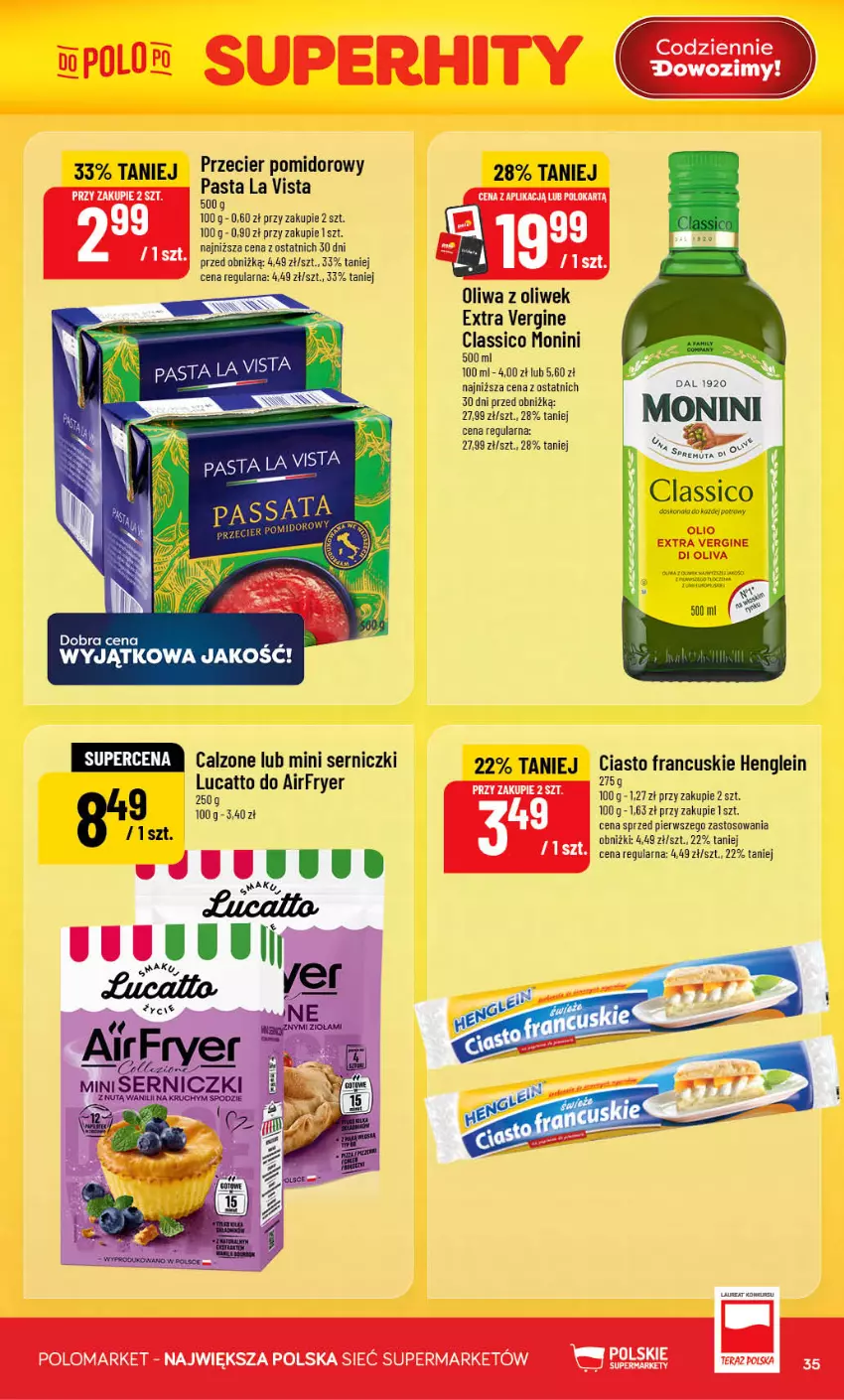 Gazetka promocyjna PoloMarket - Gazetka POLOmarket - ważna 12.08 do 18.08.2026 - strona 35 - produkty: Ciasto francuskie, Gin, Monini, Oliwa, Oliwa z oliwek, Ser