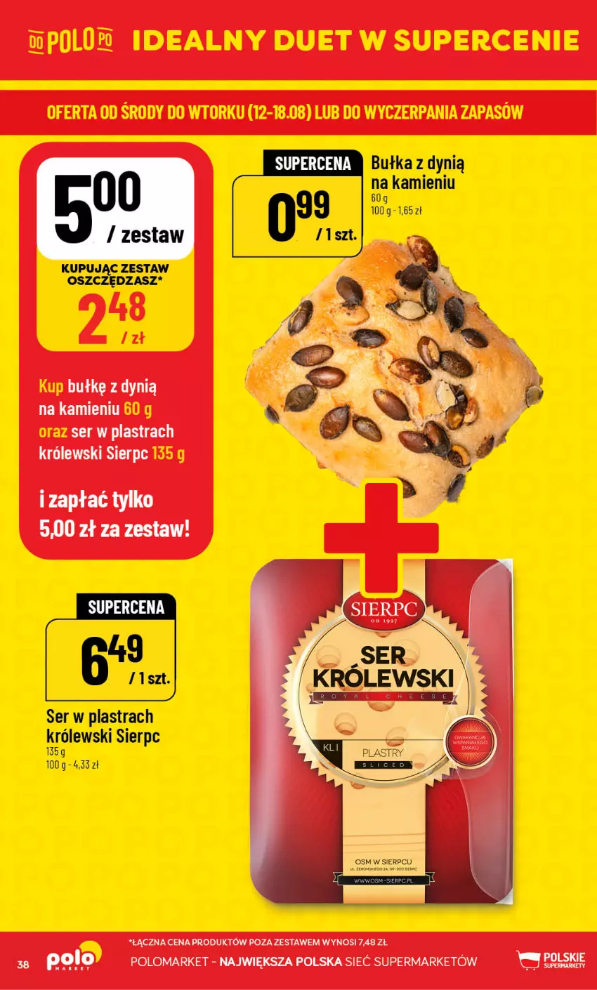 Gazetka promocyjna PoloMarket - Gazetka POLOmarket - ważna 12.08 do 18.08.2026 - strona 38 - produkty: Bułka, Dynią, Królewski, Ser