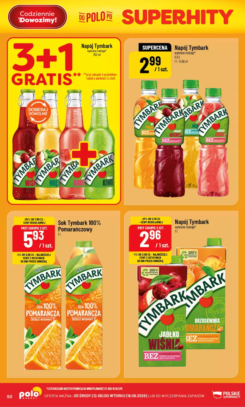 Gazetka promocyjna PoloMarket - Gazetka POLOmarket - ważna 12.08 do 18.08.2026 - strona 50 - produkty: Napój, Sok, Tymbark