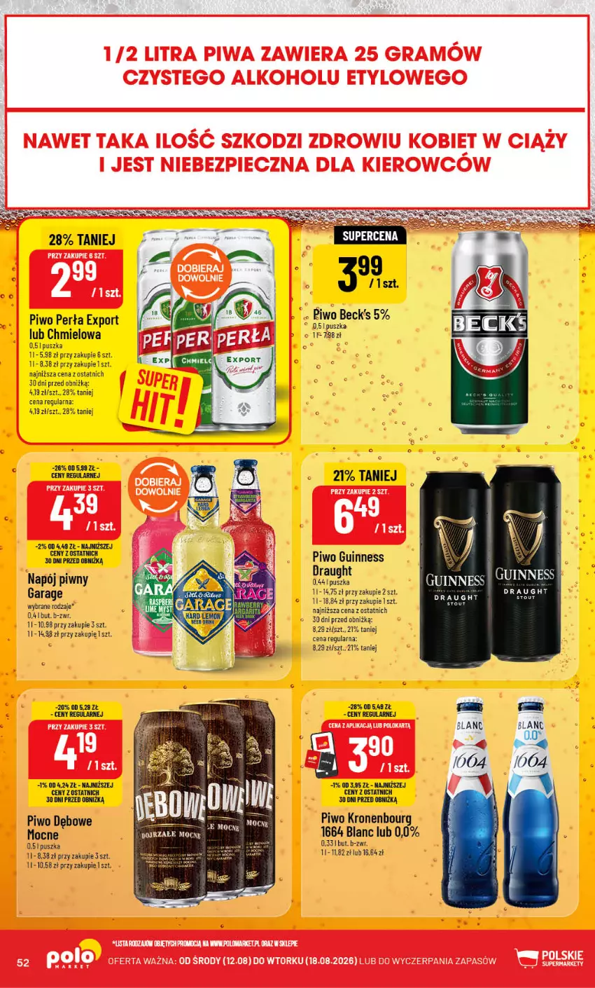 Gazetka promocyjna PoloMarket - Gazetka POLOmarket - ważna 12.08 do 18.08.2026 - strona 52 - produkty: AEG, Fa, Napój, Perła, Piwo, Por