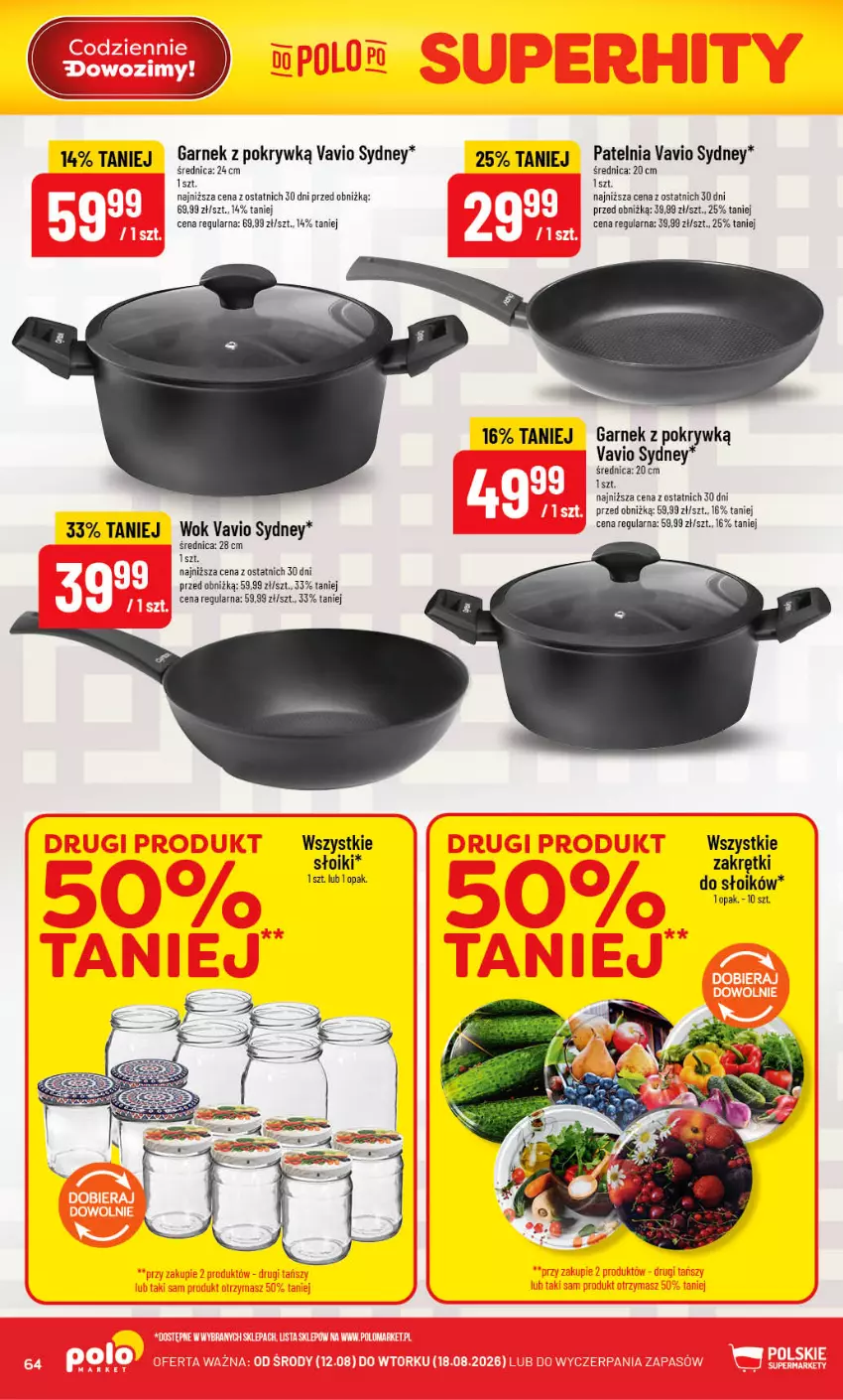 Gazetka promocyjna PoloMarket - Gazetka POLOmarket - ważna 12.08 do 18.08.2026 - strona 64 - produkty: Garnek, Patelnia